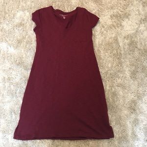 Red t-shirt dress
